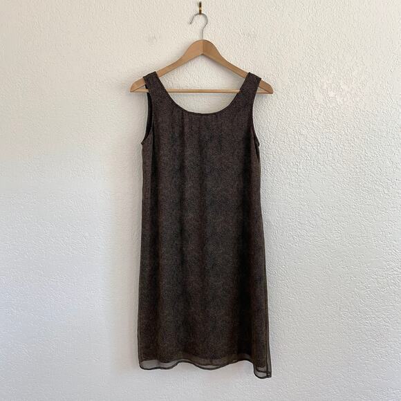 VTG Robbie Bee Silk Two-Piece Dress & Duster Set Black & Tan Knee Length Size 6 - Picture 8 of 14